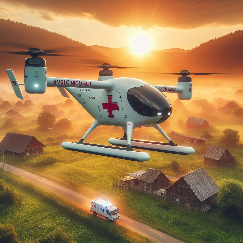 Medical eVTOL for emergency relief