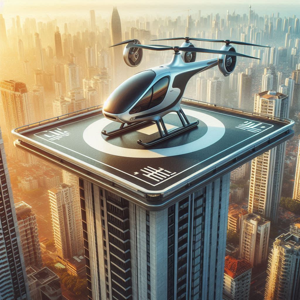 eVTOL rooftop landing